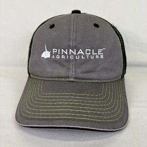 OC Pinnacle Agriculture Hat Trucker Mens OSFM Gray Green Contrast Stitch Cap